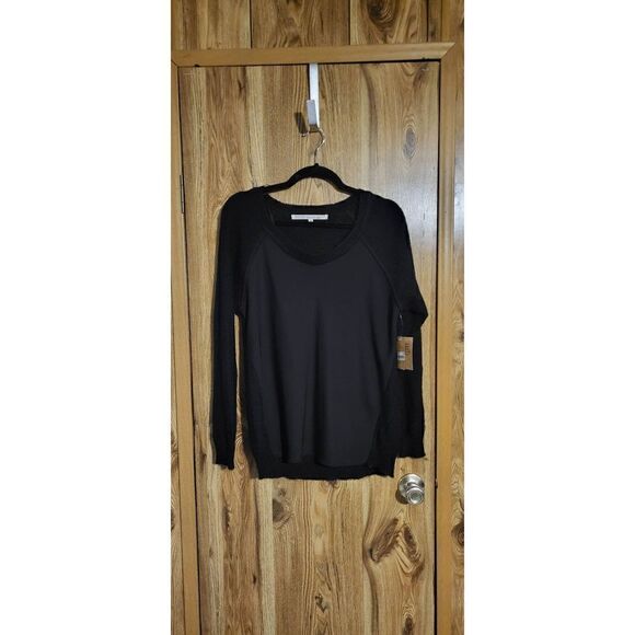 NWT Rachel Roy black long-sleeved cashmere sweater - Picture 1 of 7
